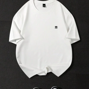 Erkek Günlük Kısa Kollu Tişört, Günlük Giyim İçin Minimalist Stil, Erkek G