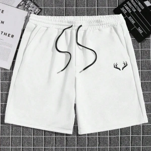 Erkek Günlük Seyahat Kısa Kollu Yuvarlak Yaka Tişört ve Şort Takımı