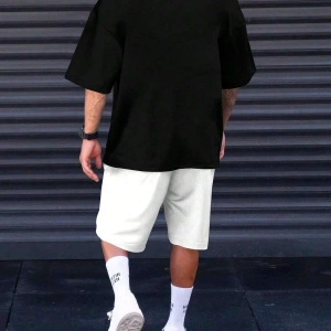 Erkek Günlük Seyahat Kısa Kollu Yuvarlak Yaka Tişört ve Şort Takımı