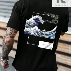 Erkek Günlük Yazılı Baskılı Yuvarlak Yaka Tişört