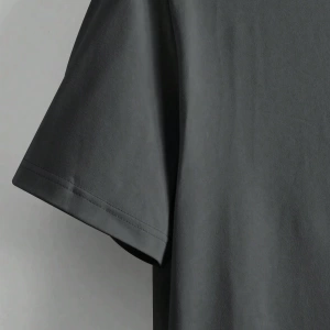 Erkek Günlük Yuvarlak Yaka Kısa Kollu Tişört, Düz Renk Minimalist Moda, İlkbahar ve Yaz Günlü