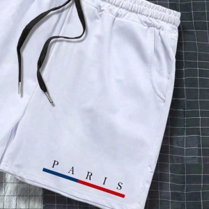 Erkek Harfli Grafik Bağcıklı Bel Şort Jogger Antrenman Baba Ve Ben