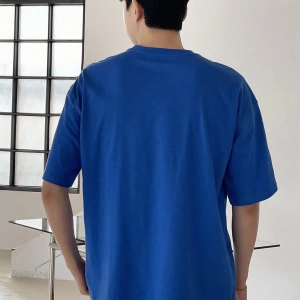 Erkek Harfli Grafik Düşük Omuzlu Tişört Yaz