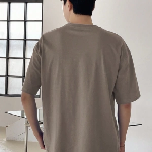 Erkek Harfli Grafik Düşük Omuzlu Tişört Yaz
