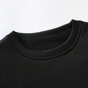Erkek Harfli Grafik Sweatshirt Dışarı Çıkma Mürettebat Yaka Siyah Grafik Uzun