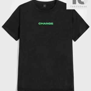 Erkek Harfli ve Grafik Baskılı Tişört