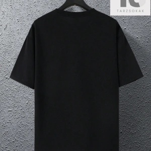 Erkek Heykel Ve Yazı Baskılı T-Shirt