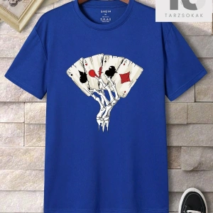 Erkek Japon Harf ve Şekil Grafikli Tişört