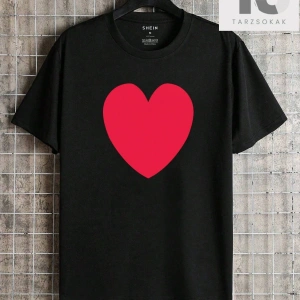 Erkek Kafatası El ve Poker Baskılı Yuvarlak Yaka Tişört