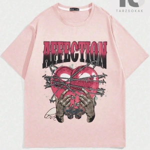 Erkek Kaktüs & Slogan Grafikli Tişört