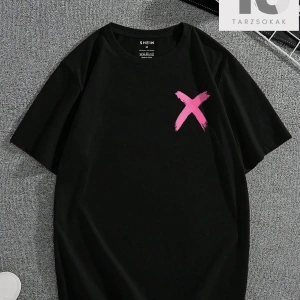 Erkek Kalp ve Ayı Desenli Tişört