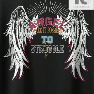 Erkek Kanatlı ve Yazılı Baskılı Tişört