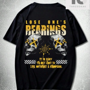 Erkek Karakter Baskılı Yuvarlak Yaka Kısa Kollu Tişört