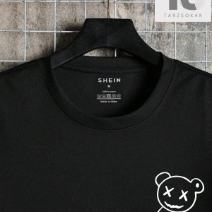 Erkek Karikatür Desenli Yuvarlak Yaka Kısa Kollu Tişört