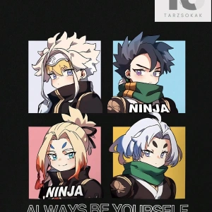 Erkek Karikatür Mektup Baskı Kısa Kollu Tişört