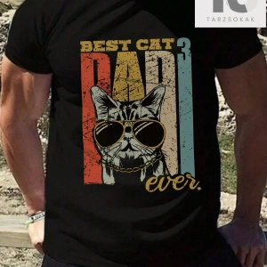 Erkek Karikatür Mektup Baskılı Tişört