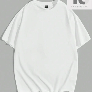 Erkek Karikatür & Slogan Grafikli Düşük Omuz Tişörtü