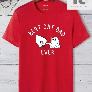 Erkek Karikatür ve Cümle Baskılı T-shirt