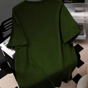 Erkek Karikatür Yüz Baskılı Rahat Kısa Kollu Tişört, Erkek Arkadaş Hediyes