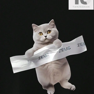 Erkek Kedi ve Mektup Baskılı Tişört