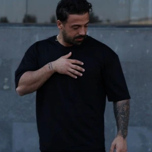 Erkek Kısa Kollu Penye Bisiklet Yaka Rahat