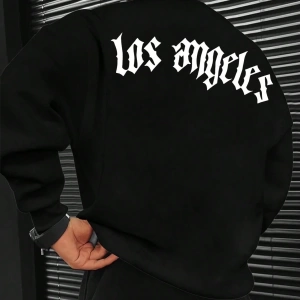 Erkek Los Angeles Tasarım Metin Baskılı Günlük Seyahat Çok Yönlü Sweatshirt