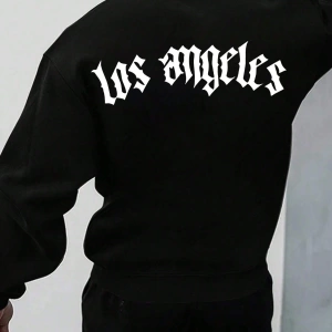 Erkek Los Angeles Tasarım Metin Baskılı Günlük Seyahat Çok Yönlü Sweatshirt