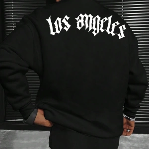 Erkek Los Angeles Tasarım Metin Baskılı Günlük Seyahat Çok Yönlü Sweatshirt