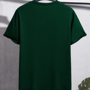 Erkek Mektup Baskılı Kısa Kollu Slim Fit Tişört