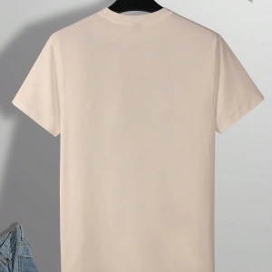 Erkek Mektup Baskılı Kısa Kollu Slim Fit Tişört