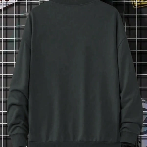 Erkek Mektup Baskılı Mürettebat Yaka Günlük Polar Sweatshirt