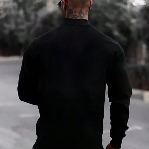 Erkek Mektup Baskılı Uzun Kollu Dışarı Çıkma Sweatshirt