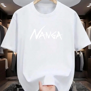 Erkek Mektup Baskılı Yuvarlak Yaka Kısa Kollu Rahat Slim Fit Tişört