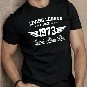 Erkek Mektup Baskılı Yuvarlak Yaka Kısa Kollu Rahat Slim Fit Tişört Erkekler