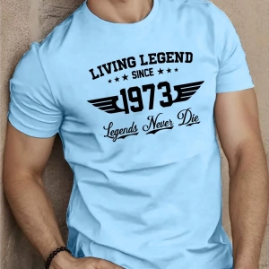 Erkek Mektup Baskılı Yuvarlak Yaka Kısa Kollu Rahat Slim Fit Tişört Erkekler
