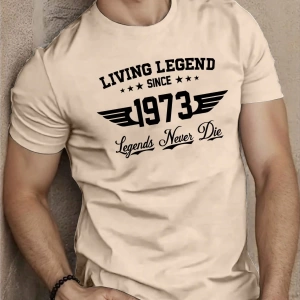 Erkek Mektup Baskılı Yuvarlak Yaka Kısa Kollu Rahat Slim Fit Tişört Erkekler