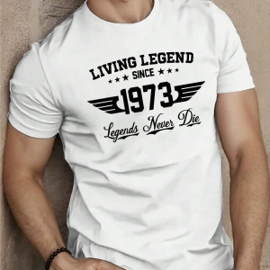 Erkek Mektup Baskılı Yuvarlak Yaka Kısa Kollu Rahat Slim Fit Tişört Erkekler