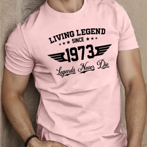 Erkek Mektup Baskılı Yuvarlak Yaka Kısa Kollu Rahat Slim Fit Tişört Erkekler