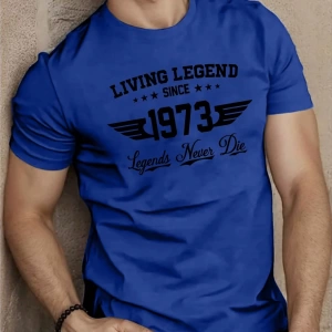 Erkek Mektup Baskılı Yuvarlak Yaka Kısa Kollu Rahat Slim Fit Tişört Erkekler