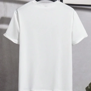 Erkek Mektup Baskılı Yuvarlak Yaka Kısa Kollu Rahat Slim Fit Tişört Erkekler