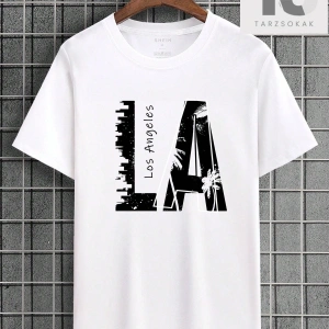 Erkek Mektup Grafikli Tişört