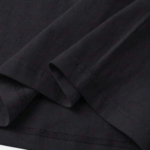 Erkek Moda Sokak Grafik Baskılı Bol Kesim Siyah Kısa Kollu Tişört