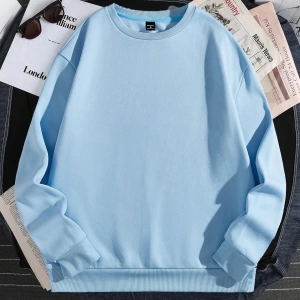 Erkek Modası Rahat Komik Bükülmüş Harf ve Çiçek Baskılı Büyük Boy Polar Sweat