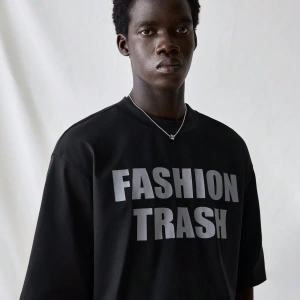 Erkek Modası Rahat Moda Kentsel İngilizce Harf Metin Grafik Baskı Bol Kesim Kısa Kollu