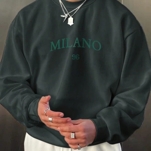 Erkek Modası Yaratıcı Tasarım Grafik Harf ve Baskılar Günlük Spor Kazak Sweatshirt