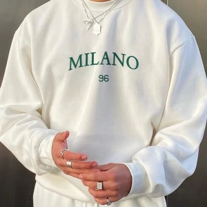 Erkek Modası Yaratıcı Tasarım Grafik Harf ve Baskılar Günlük Spor Kazak Sweatshirt