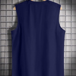 Erkek Numara Baskılı Yuvarlak Yaka Rahat Çok Yönlü Tank Top