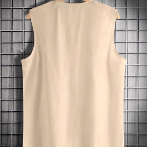 Erkek Numara Baskılı Yuvarlak Yaka Rahat Çok Yönlü Tank Top