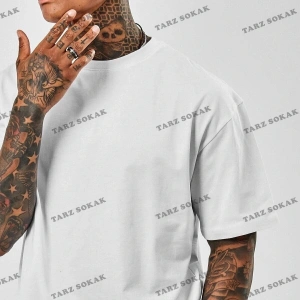 Erkek Oversize Beyaz