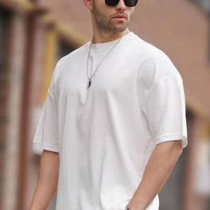 Erkek Oversize Penye Rahat Yazlık Kısa Kollu